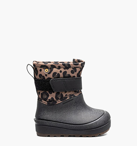 Baby Snow Shell - Leopard Baby Snow Boots in Black Multi for $70.00