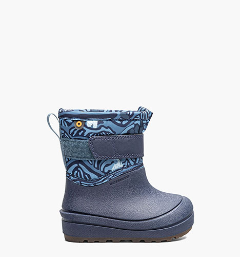 Baby Snow Shell - Friendly Yeti Baby Snow Boots in navy multi for $70.00
