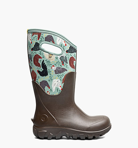 Classic Seamless Tall - Chicken Party Women's Farm Boots in Chocolate Multi for $180.00