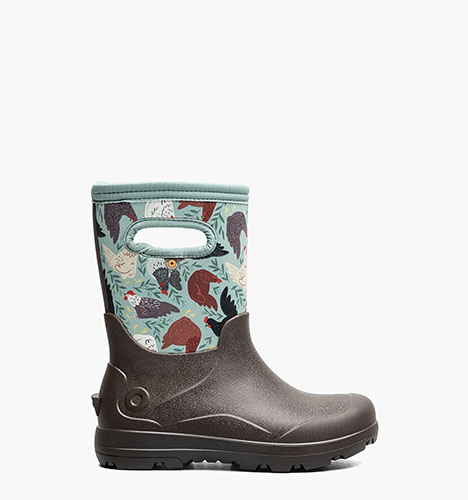 York Seamless - Chicken Party Kids' Winter Boots in Chocolate Multi for $100.00