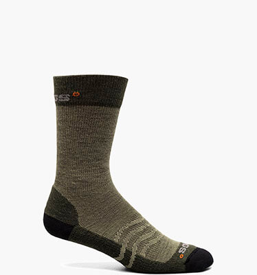 W Classic Sock Merino Wool Made in USA in olive multi for $27.00